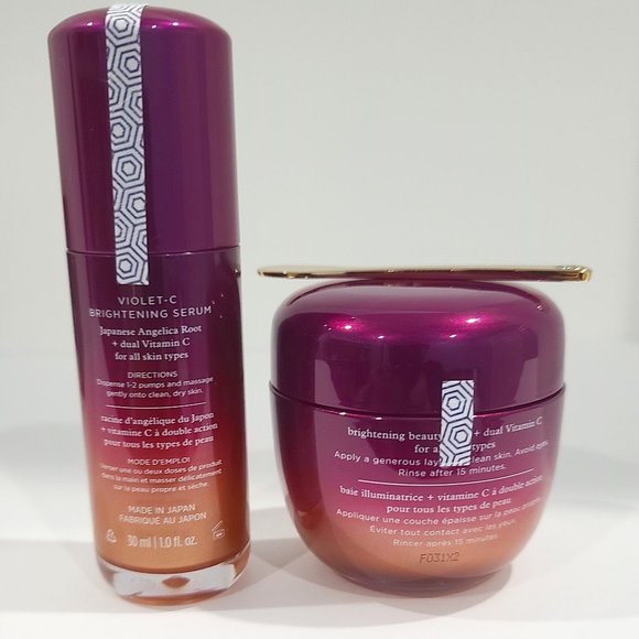 $56 Discount ✅TATCHA VIOLET C SET: Brightening Serum + Radiance Mask ✨NIB SEALED - Picture 7 of 15
